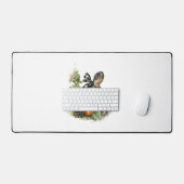 ウミガメのシャツアニマルズオータムカボチャ デスクマット (キーボード&マウス)