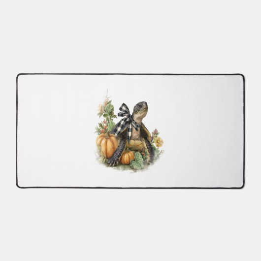 ウミガメのシャツアニマルズオータムカボチャ デスクマット (正面)