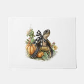 ウミガメのシャツアニマルズオータムカボチャ ドアマット (正面)