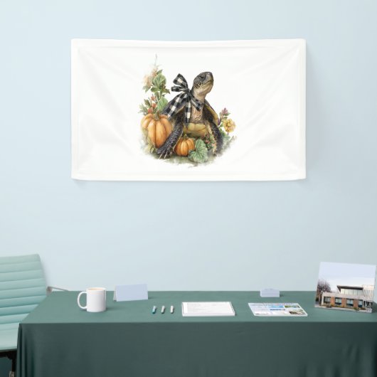 ウミガメのシャツアニマルズオータムカボチャ 横断幕 (トレードショー)