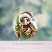 ウミガメのシャツクリスマスサンタハット アクリルサイン (ニュートラル)