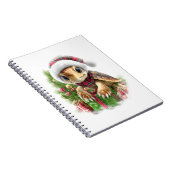 ウミガメのシャツクリスマスサンタハット ノートブック (右側)