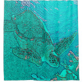 ウミガメのシャワーカーテン シャワーカーテン (正面)