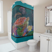 ウミガメのシャワー・カーテン シャワーカーテン (インサイチュ)