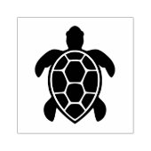 ウミガメのシルエットミニマル ラバースタンプ (インプリント)