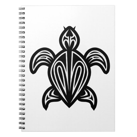 ウミガメのシルエット ノートブック (正面)