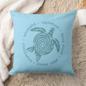 ウミガメのシンボル – 装飾用クッション クッション (ブランケット)