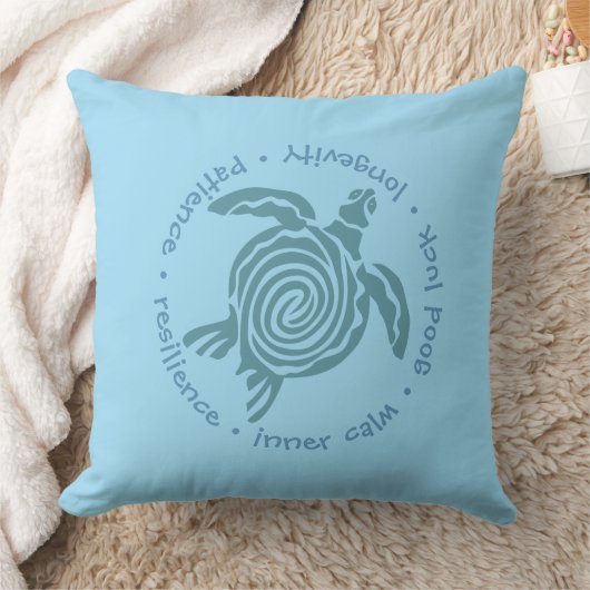 ウミガメのシンボル – 装飾用クッション クッション (ブランケット)