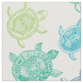 ウミガメのシームレスなパターン ファブリック (クローズアップ)