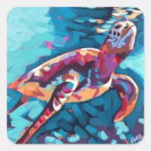 ウミガメのシール