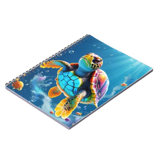 ウミガメのゼリーきらめく海の旅 ノートブック (左側)