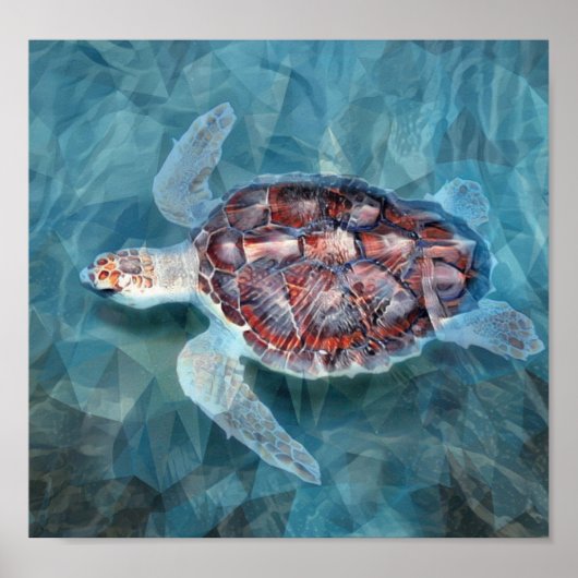 ウミガメのターコイズ波 ポスター (正面)