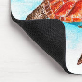 ウミガメのダイビングビーチフロリダ マウスパッド (コーナー)