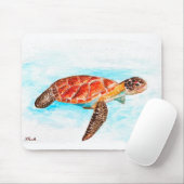 ウミガメのダイビングビーチフロリダ マウスパッド (マウス)