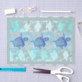 ウミガメのダイヤモンドパターン 薄葉紙 (クラフト)