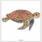 ウミガメのトーテム動物 シール (シート)