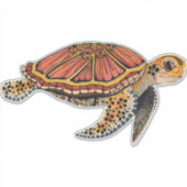 ウミガメのトーテム動物 シール (正面)