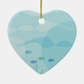 ウミガメのハートのオーナメント セラミックオーナメント (裏面)