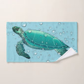 ウミガメのバスルーム バスタオルセット (ハンドタオル)