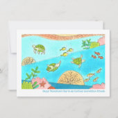 ウミガメのバレンタインデー シーズンカード (正面)