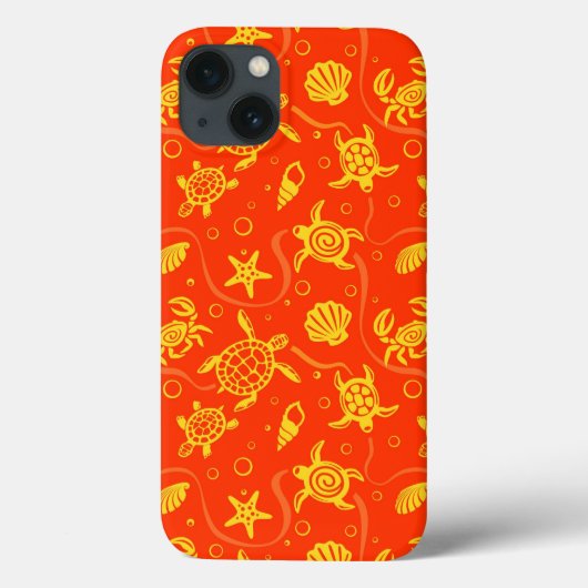ウミガメのパターン Case-Mate iPhoneケース (裏面)