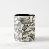 ウミガメのブラックパール ツートーンマグカップ (中央)