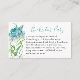 ウミガメのベビー招待状入れカード用ブック エンクロージャーカード