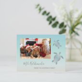 ウミガメのメレカリキマカクリスマス | 名前 ポストカード (スタンド正面)