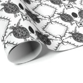 ウミガメのモオン海パターンギフト ラッピングペーパー (ロールコーナー)