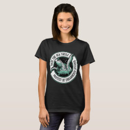 ウミガメのワイシャツの絶滅危ぐ種のティーを救って下さい Tシャツ