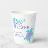 ウミガメのワミクイ水彩ベルテッドベビーアクア 紙コップ (正面)