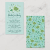 ウミガメの下で赤ちゃんシャワーの本ベビー エンクロージャーカード (正面/裏面)