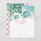 ウミガメの下で赤ちゃんシャワーアドバイスカード (正面/裏面)