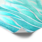 ウミガメの下で青い赤ちゃんシャワーへようこそ ポスター (角)