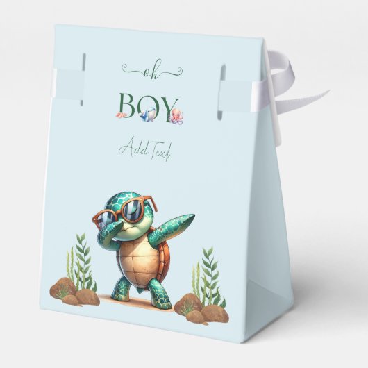 ウミガメの下のオウボーイパーティー フェイバーボックス (裏面サイド)