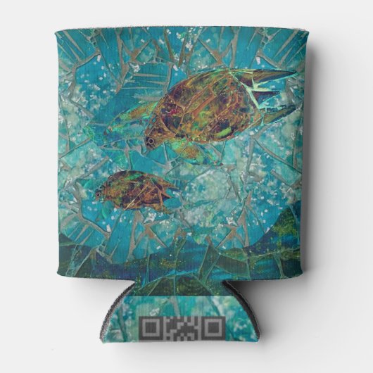 ウミガメの不クール明 缶クーラー (正面)