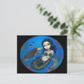 「ウミガメの人魚」のはがき ポストカード (スタンド正面)