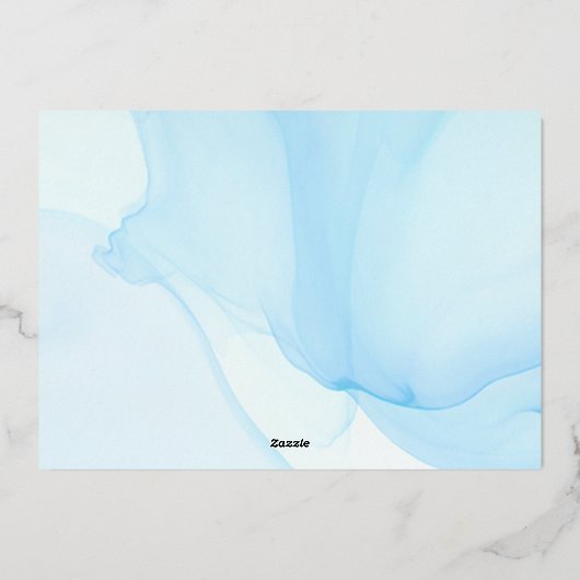 ウミガメの休日のフォトグリーティング 箔シーズンカード (裏面)