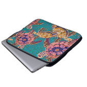 ウミガメの保護iPadかラップトップのジッパーの箱 ラップトップスリーブ (正面下部)