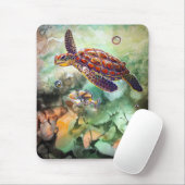 ウミガメの制動機のマウスパッド マウスパッド (マウス)