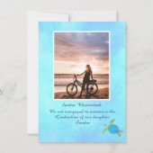 ウミガメの卒業発表カード 案内状 (裏面)