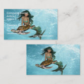 ウミガメの名刺を持つ人魚 名刺 (正面/裏面)