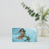 ウミガメの名刺を持つ人魚 名刺 (スタンド正面)