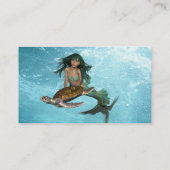 ウミガメの名刺を持つ人魚 名刺 (裏面)