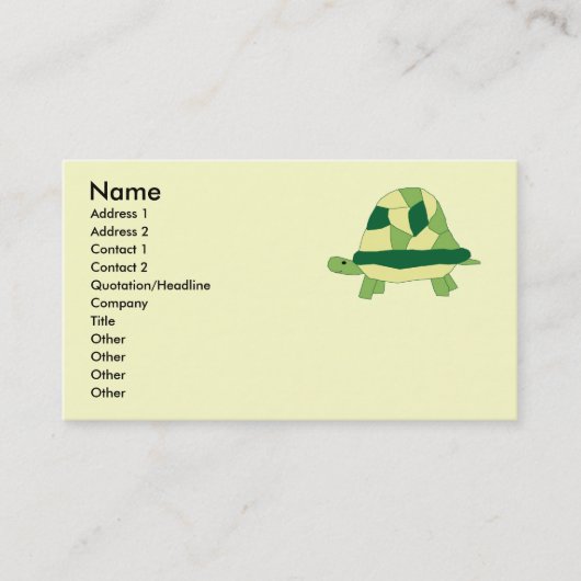 ウミガメの名刺 名刺 (正面)