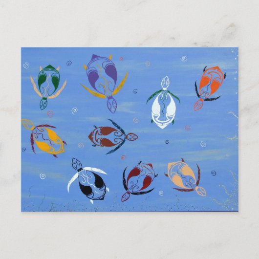 ウミガメの営巣 ポストカード (正面)