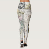 ウミガメの地図ベージュ レギンス (裏面)