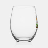 ウミガメの声が増える格言 ステムなしワイングラス (右)