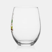 ウミガメの声が増える格言 ステムなしワイングラス (左)