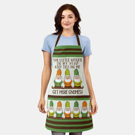 ウミガメの声が格言を増やすおもしろい エプロン (着用した状態)